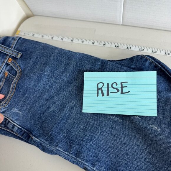 Levi's Distressed Wedgie Straight Medium Wash Jeans Size 28 - Picture 12 of 16